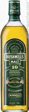 Bushmills 10 Year Old Single Malt Irish Whisky, County Antrim, Northern Ireland