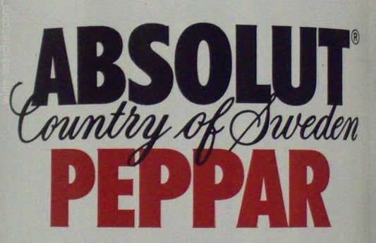 Absolut Peppar Pepper Flavored Vodka, Sweden