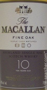 The Macallan Fine Oak 10 Year Old Single Malt Scotch Whisky, Speyside - Highlands, Scotland