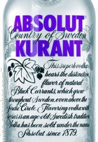 Absolut Kurant - Black Currant Flavored Vodka, Sweden