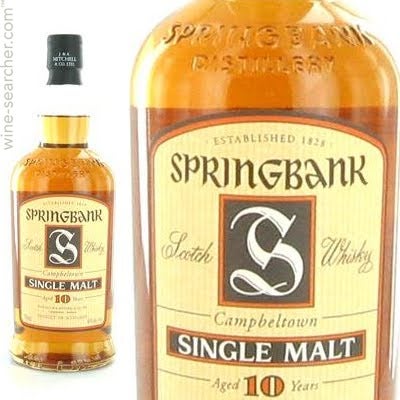 Springbank 10 Year Old Single Malt Scotch Whisky, Campbeltown, Scotland