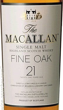 The Macallan Fine Oak 21 Year Old Single Malt Scotch Whisky, Speyside - Highlands, Scotland