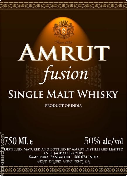 Amrut Fusion Single Malt Whisky, India