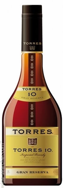 Torres 10 Gran Reserva Imperial Brandy, Penedes, Spain