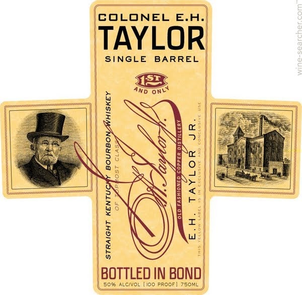 Colonel E.H. Taylor Single Barrel Straight Kentucky Bourbon Whiskey, Kentucky, USA