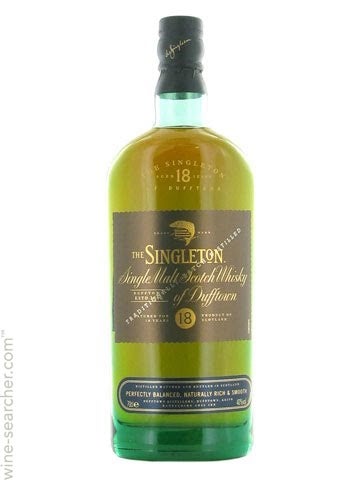 The Singleton of Dufftown 18 Year Old Single Malt Scotch Whisky, Speyside, Scotland