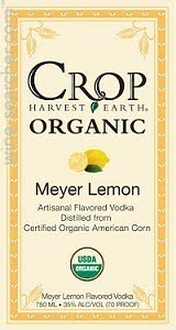 Crop Harvest Earth Organic Meyer Lemon Vodka, USA