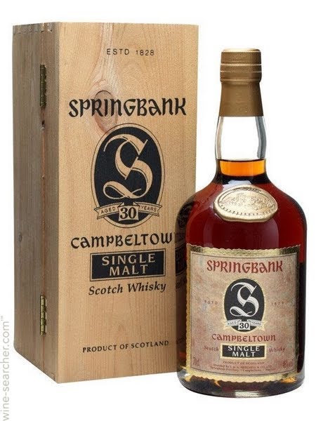 Springbank 30 Year Old Single Malt Scotch Whisky, Campbeltown, Scotland