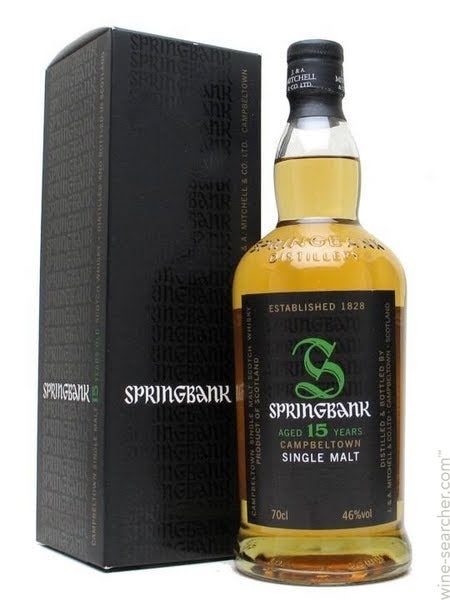 Springbank 15 Year Old Single Malt Scotch Whisky, Campbeltown, Scotland