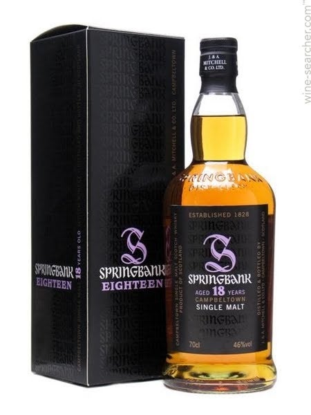 Springbank 18 Year Old Single Malt Scotch Whisky, Campbeltown, Scotland