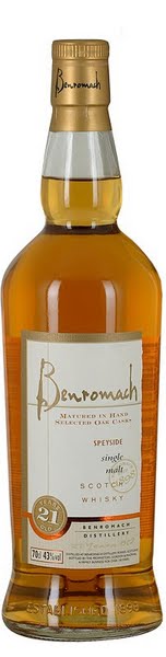 Benromach 21 Year Old Single Malt Scotch Whisky, Speyside, Scotland