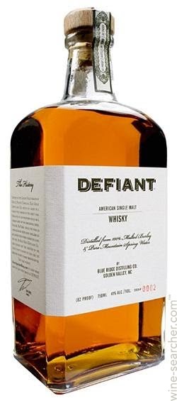 Blue Ridge Distilling Co. Defiant American Single Malt Whisky, North Carolina, USA