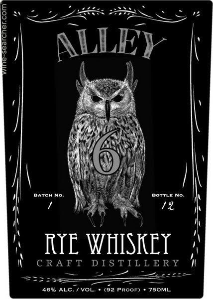 Alley 6 Craft Distillery Rye Whiskey, California, USA