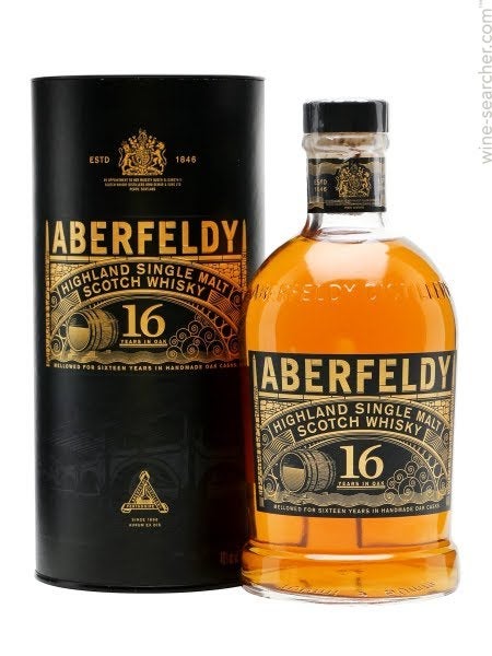 Aberfeldy 16 Year Old Single Malt Scotch Whisky, Highlands, Scotland