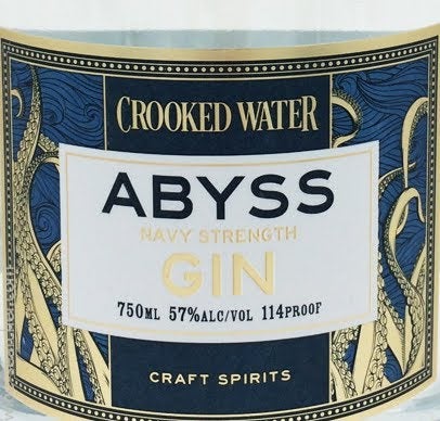 Crooked Water 'Abyss' Navy Strength Gin, Minnesota, USA