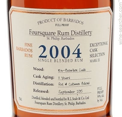 2009 Foursquare Rum Distillery 'Vintage' Single Blended Rum, Barbados