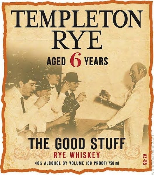 Templeton Rye 'The Good Stuff' 6 Year Old Rye Whiskey, Iowa, USA