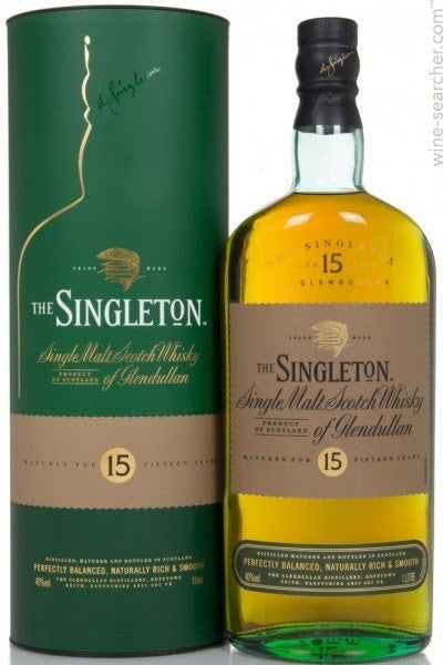 The Singleton of Glendullan 15 Year Old Single Malt Scotch Whisky, Speyside, Scotland