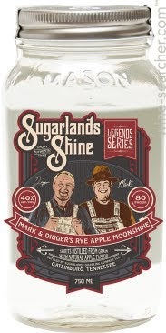 Sugarlands Shine Mark & Digger's Rye Apple Moonshine, Tennessee, USA