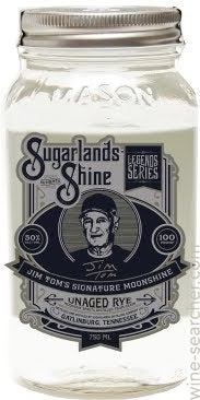 Sugarlands Shine Jim Tom's Unaged Rye Moonshine, Tennessee, USA