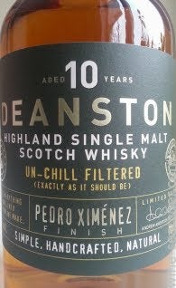 Deanston Pedro Ximenez Finish 10 Year Old Single Malt Scotch Whisky, Highlands, Scotland