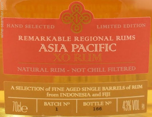 West Indies Rum & Cane Merchants 'Asia Pacific' X.O. Rum