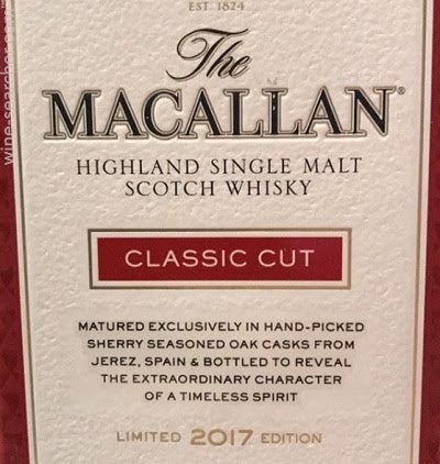 2020 The Macallan Limited Edition Classic Cut Single Malt Scotch Whisky, Speyside - Highlands, Scotland