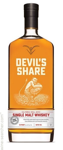 Cutwater Spirits 'Devil's Share' Small Batch Single Malt Whiskey, California, USA