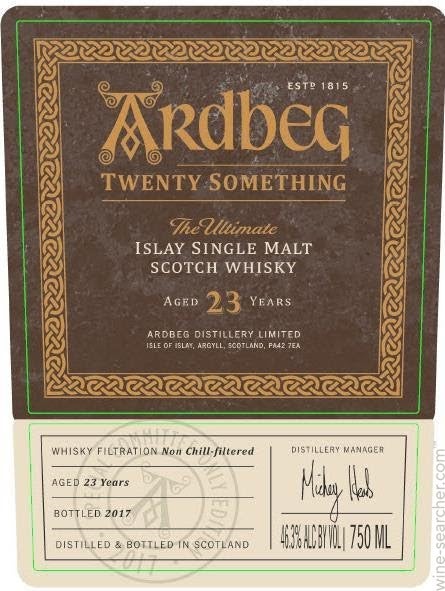 Ardbeg 'Twenty Something' 23 Year Old Committee Release Single Malt Scotch Whisky, Islay, Scotland