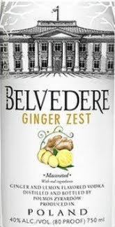 Belvedere Ginger Zest Flavored Vodka, Poland