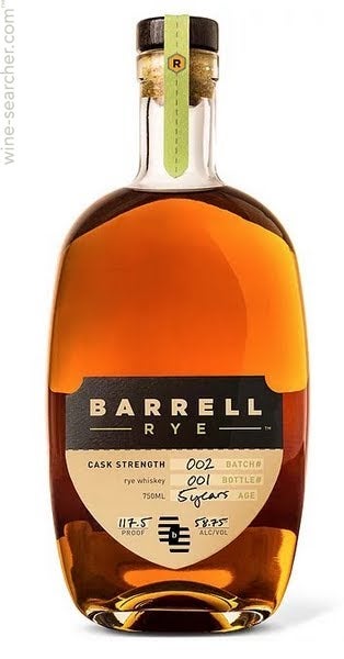 Barrell Batch 002 Cask Strength 5 Year Old Rye Whiskey, USA