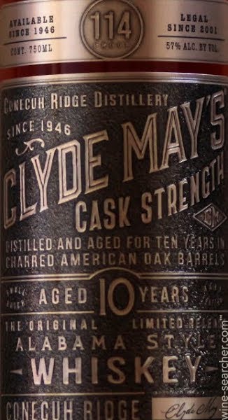 Conecuh Ridge Distillery Clyde May's Cask Strength 10 Year Old Whiskey, Alabama, USA