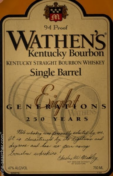 Charles Medley Distillers Wathen's Single Barrel Kentucky Straight Bourbon Whiskey, USA