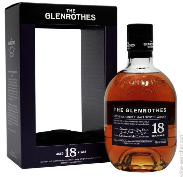 The Glenrothes 18 Year Old Single Malt Scotch Whisky, Speyside, Scotland