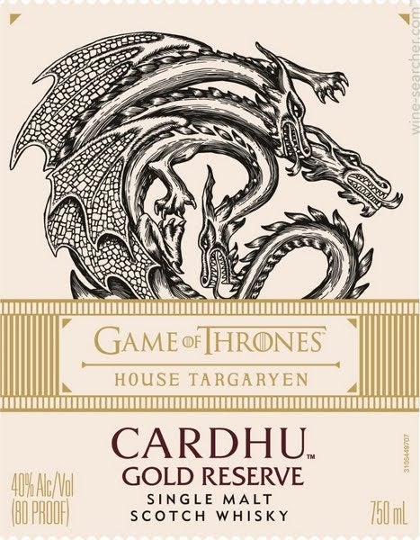 Cardhu Game of Thrones 'House Targaryen' Gold Reserve Single Malt Scotch Whisky, Speyside, Scotland