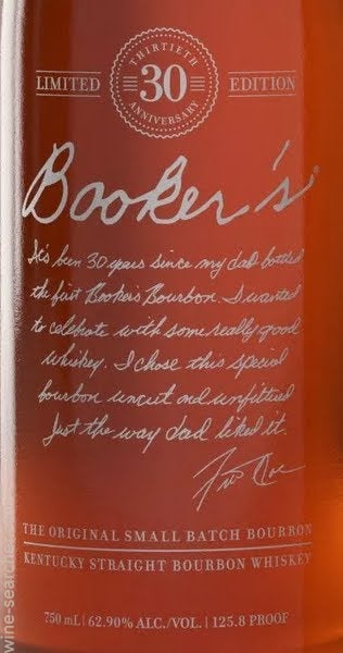 Booker's Limited Edition 30th Anniversary Straight Bourbon Whisky, Kentucky, USA