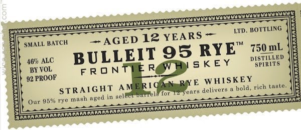 Bulleit 95 Small Batch 12 Year Old American Straight Rye Whiskey, USA