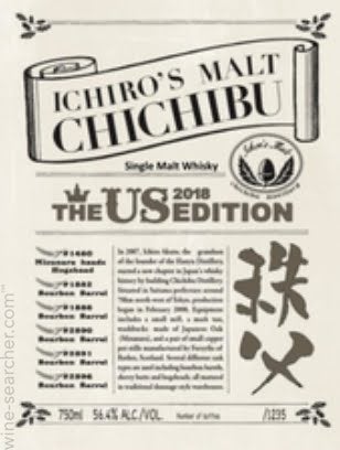 2019 Ichiro's Malt Chichibu 'The US Edition' Single Malt Whisky, Japan