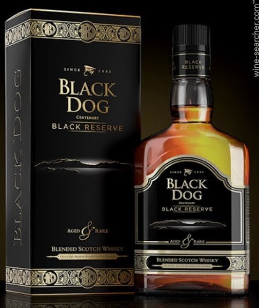 Black Dog 'Black Reserve' Blended Scotch Whisky, Scotland