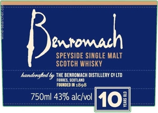 Benromach 10 Year Old Single Malt Scotch Whisky, Speyside, Scotland