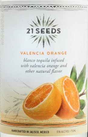 21 Seeds Valencia Orange Infused Tequila Blanco, Jalisco, Mexico