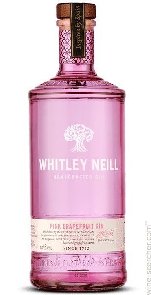 Whitley Neill Pink Grapefruit Gin, England