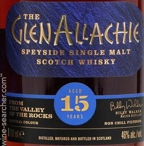 The GlenAllachie 15 Year Old Single Malt Scotch Whisky, Speyside, Scotland