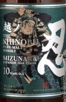 Shinobu Distillery 10 Year Old Mizunara Oak Finish Pure Malt Whisky, Japan