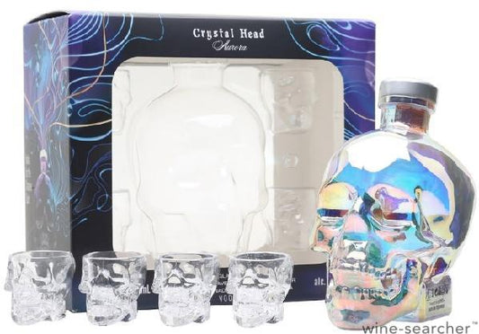 Crystal Head 'Aurora' Vodka with Glasses, Newfoundland, Canada