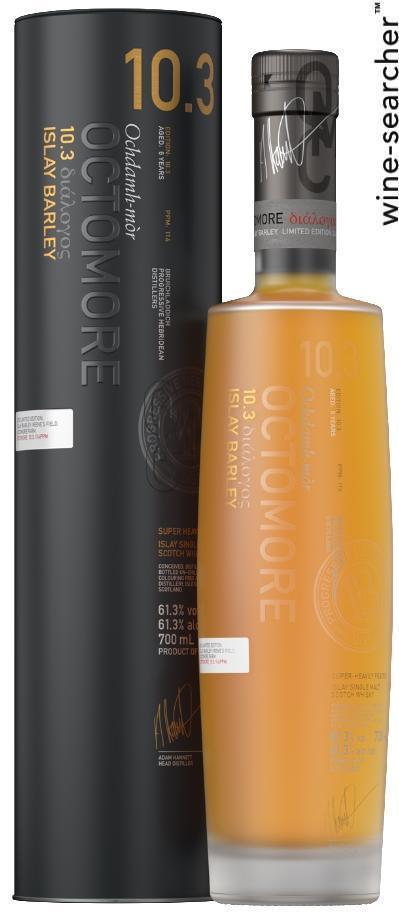 Bruichladdich Octomore Edition 10.3 Aged 6 Years Single Malt Scotch Whisky, Islay, Scotland