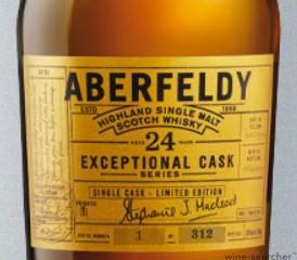 Aberfeldy Exceptional Cask Series 24 Year Old Single Malt Scotch Whisky, Highlands, Scotland