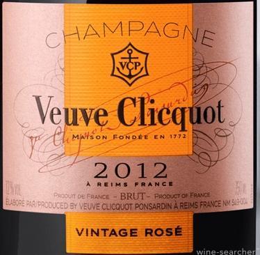 2012 Veuve Clicquot Ponsardin Vintage Brut Rose, Champagne, France