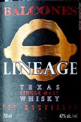 Balcones Distilling Lineage Pot Distilled Single Malt Whisky, Texas, USA