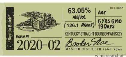 Booker's Batch 2020-02 'Boston Batch' Kentucky Straight Bourbon Whiskey, USA